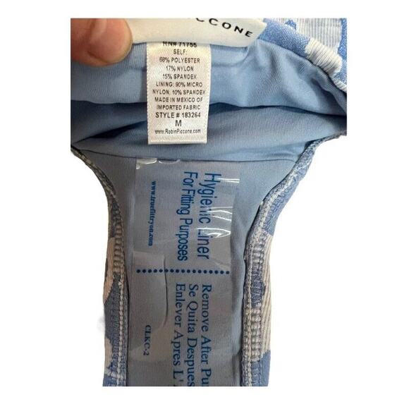 Robin Piccone Sadie‎ Clean Finish Sky Blue Bikini Bottoms Medium NEW $62 - Picture 4 of 6